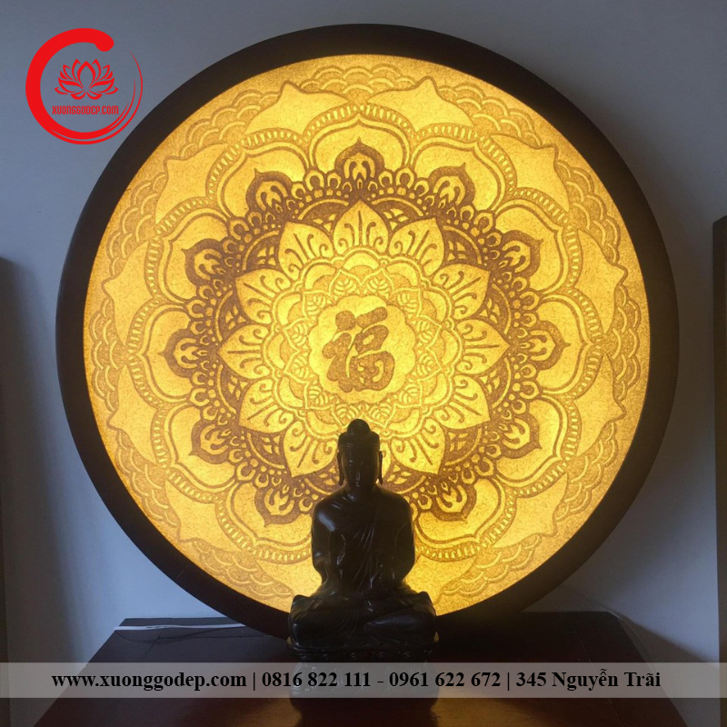 Tranh Trúc Chỉ Mandala Chữ Phúc TTC-14